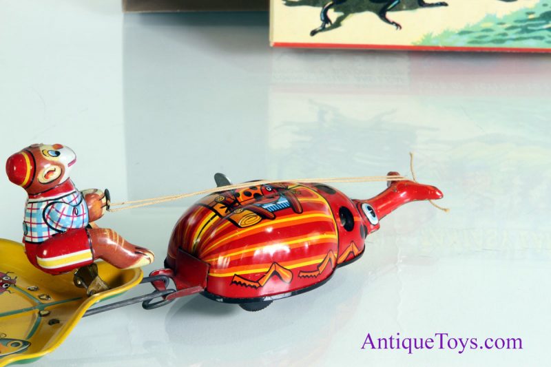 TPS Wagon Fantasy Lady Bug and Leaf Tin with Monkey <FONT COLOR="ff000 ">*SOLD*</font> - Image 2