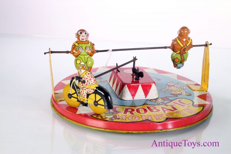 Wyandotte Tin Windup  Acrobatic Monkeys <FONT COLOR="ff000 ">*SOLD*</font> - Image 2