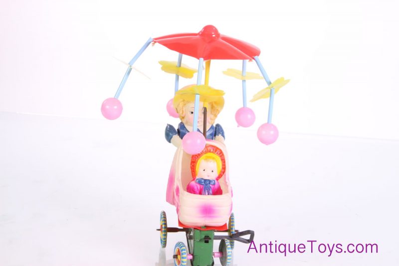 Vintage Baby Carriage Merry Go Round Windup Celluloid/Plastic Japan Toy in Box <FONT COLOR="ff000 ">*SOLD*</font> - Image 6