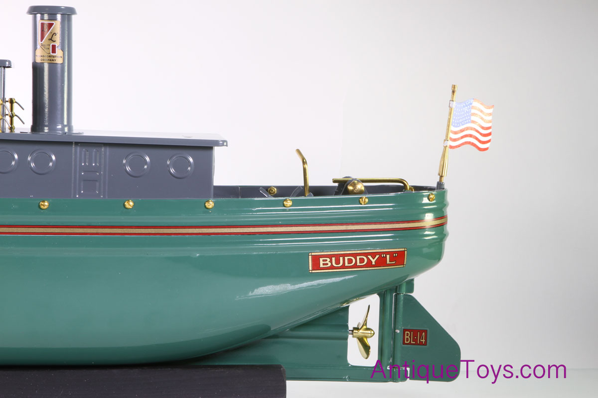 Buddy L Tugboat in Green BL 14 SOLD AntiqueToys Antique