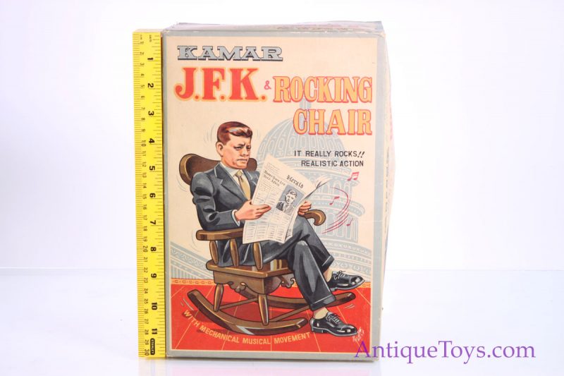 Kamar Rare Windup "JFK & Rocking Chair" Japanese John F. Kennedy Toy in Box <FONT COLOR="ff000 ">*SOLD*</font> - Image 5