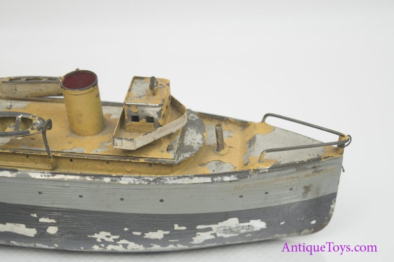 Ives US Merchant Marine Tin Clockwork Ship 9" <FONT COLOR="ff000 ">*SOLD*</font> - Image 3