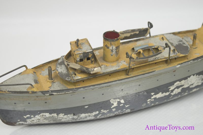 Ives US Merchant Marine Tin Clockwork Ship 9" <FONT COLOR="ff000 ">*SOLD*</font> - Image 5