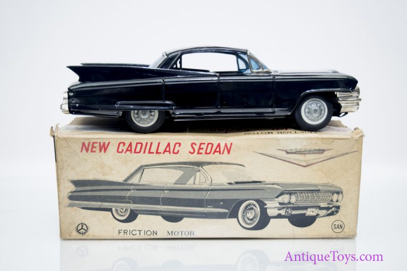 1961 Cadillac Sedan Tin Car Marusan Japan #3828 <FONT COLOR="ff000 ">*SOLD*</font>