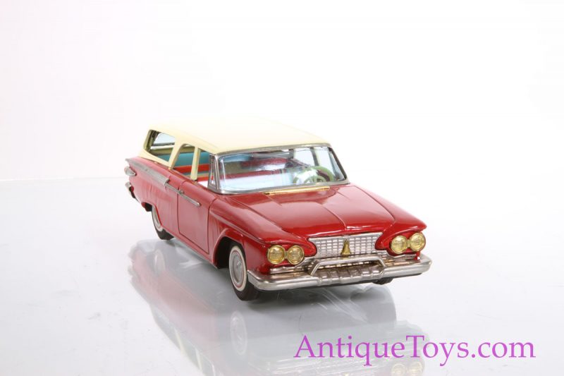 Plymouth Ranch Wagon Tin Car by Ichiko *SOLD* - AntiqueToys.com