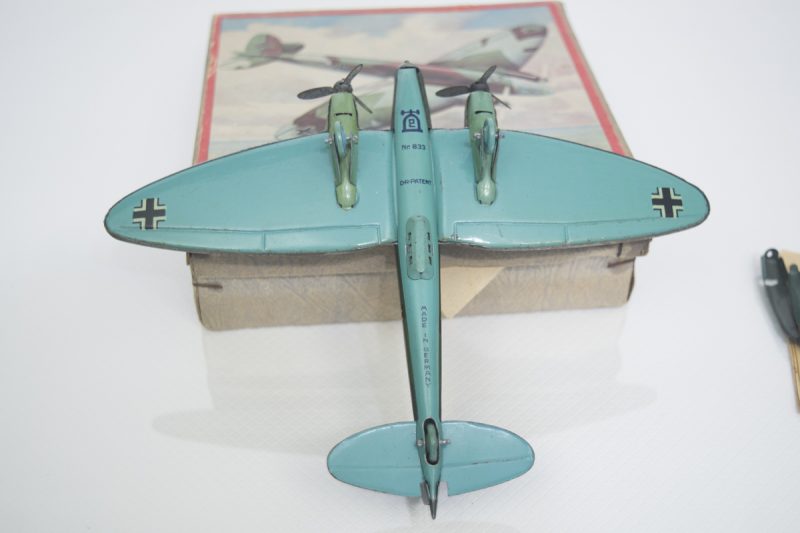 Pre-War Lehmann #833 Heinkel 111 Tin Plane Kit *Antique Toys E-Museum* - Image 5
