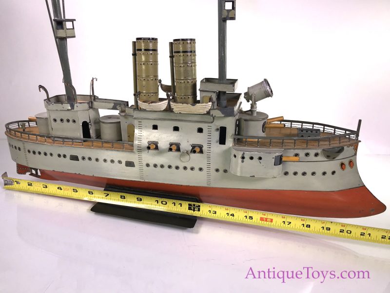 Tin Battleship Toy for Sale - German or Japanese, Ward Kimball Collection <FONT COLOR="ff000 ">*SOLD*</font> - Image 2