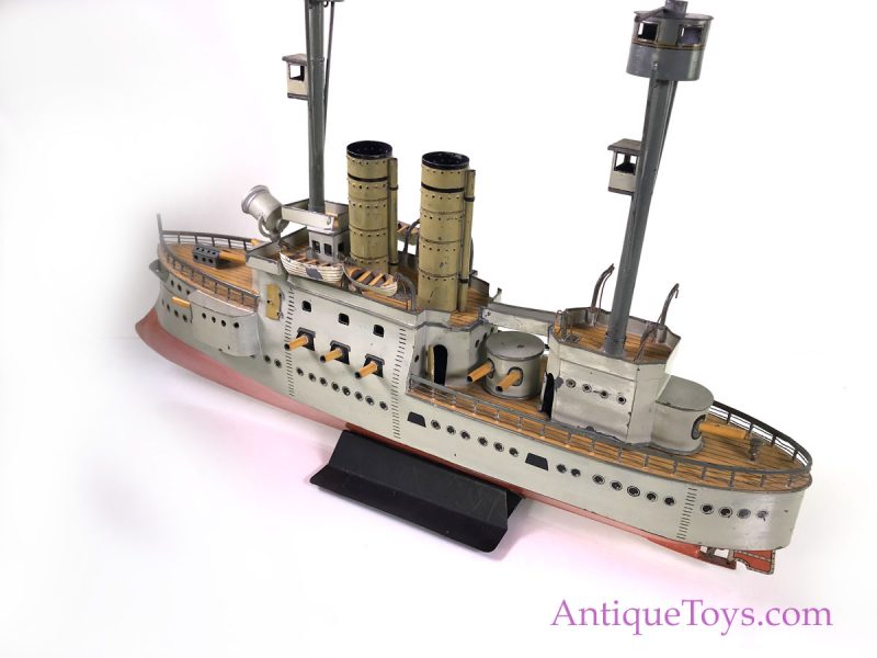 Tin Battleship Toy for Sale - German or Japanese, Ward Kimball Collection <FONT COLOR="ff000 ">*SOLD*</font> - Image 8