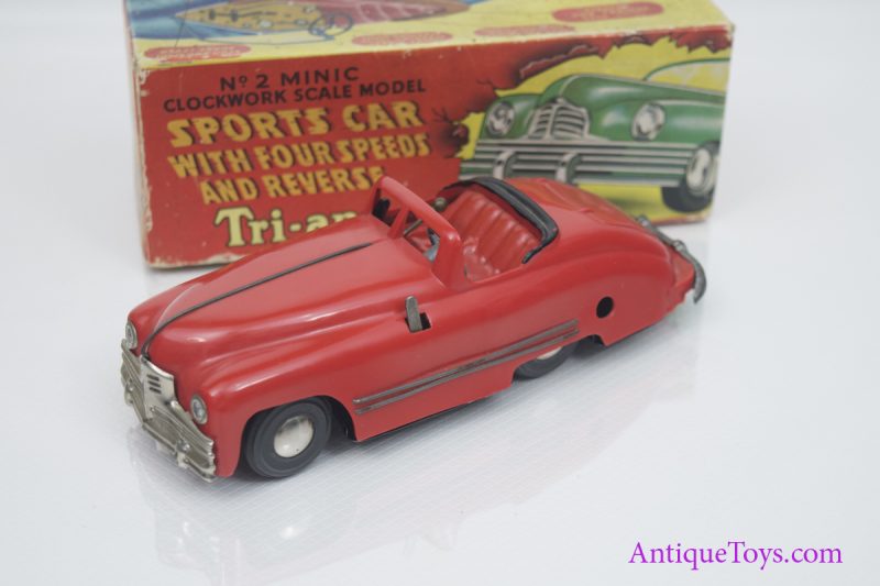 Lines Bros Tri-Ang #2 Minic Sports Car w/ Gear Select Tin Car <FONT COLOR="ff000 ">*SOLD*</font> - Image 2