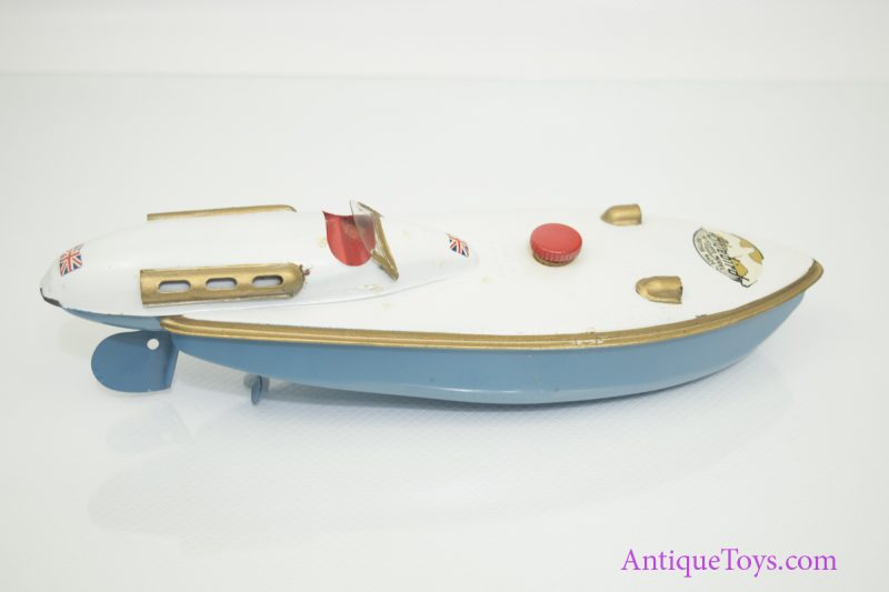 Sutcliffe Model Bluebird Clockwork Speed Boat Tin Toy <FONT COLOR="ff000 ">*SOLD*</font> - Image 3