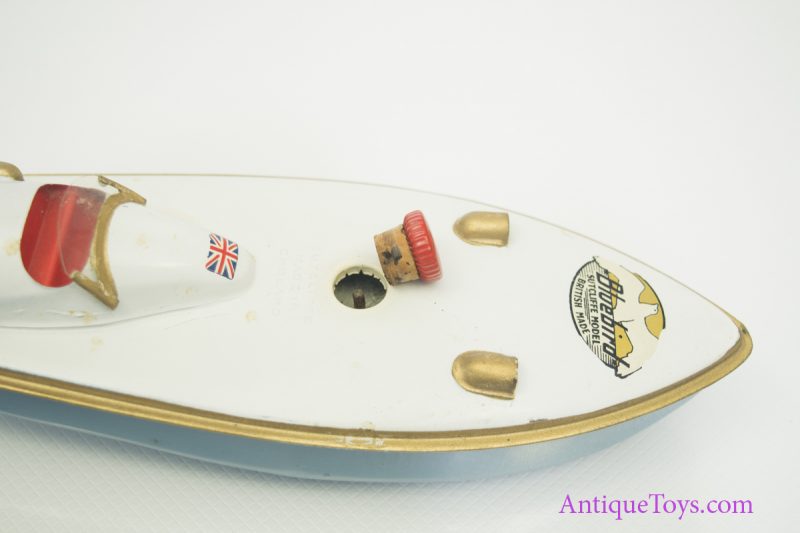 Sutcliffe Model Bluebird Clockwork Speed Boat Tin Toy <FONT COLOR="ff000 ">*SOLD*</font> - Image 4