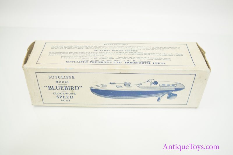 Sutcliffe Model Bluebird Clockwork Speed Boat Tin Toy <FONT COLOR="ff000 ">*SOLD*</font> - Image 8