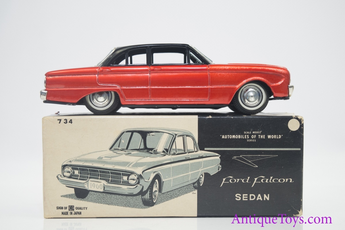 1960 Bandai Ford Falcon Sedan Friction Tin Car *SOLD