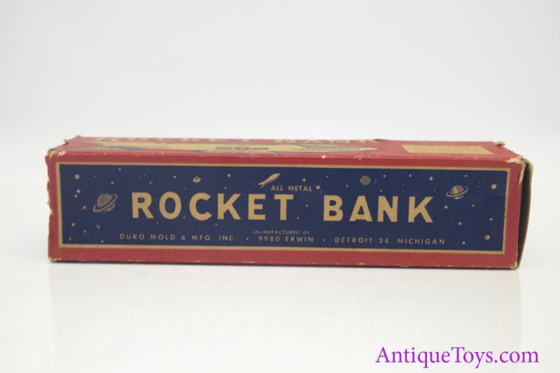 Vintage Cast Metal Rocket Bank Duro MFG. w/ Box <FONT COLOR="ff000 ">*SOLD*</font> - Image 5