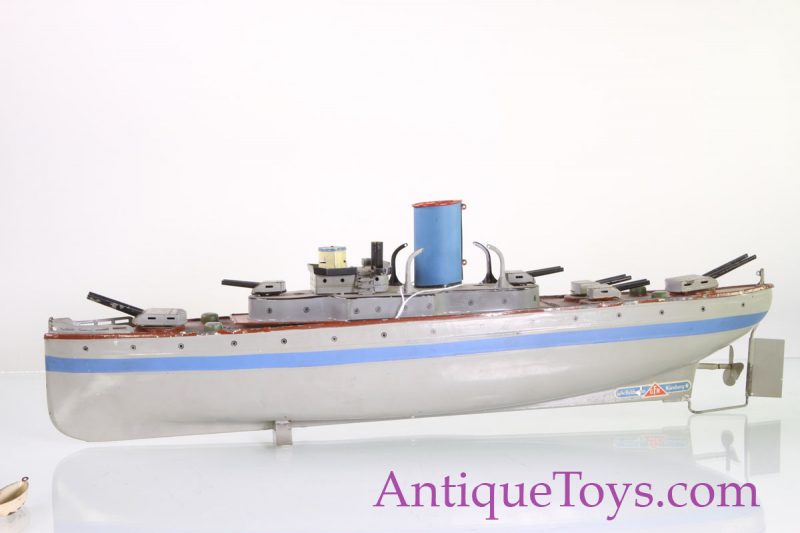 GFN or Fleischmann tin Battleship from 1950s <FONT COLOR="ff000 ">*SOLD*</font> - Image 4