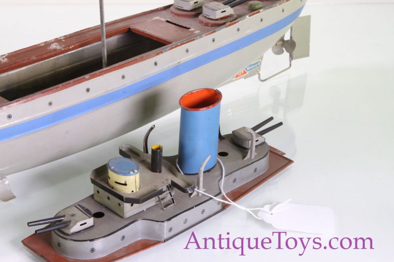 GFN or Fleischmann tin Battleship from 1950s <FONT COLOR="ff000 ">*SOLD*</font> - Image 5