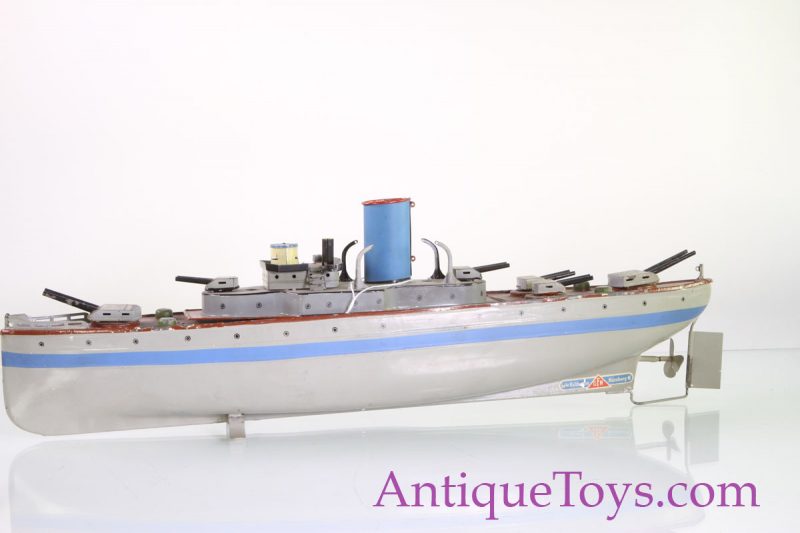 GFN or Fleischmann tin Battleship from 1950s <FONT COLOR="ff000 ">*SOLD*</font> - Image 7