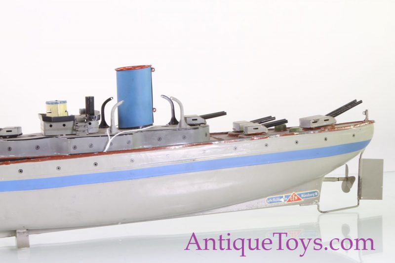 GFN or Fleischmann tin Battleship from 1950s <FONT COLOR="ff000 ">*SOLD*</font> - Image 8