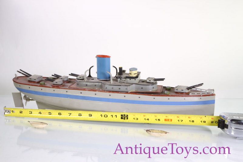 GFN or Fleischmann tin Battleship from 1950s <FONT COLOR="ff000 ">*SOLD*</font> - Image 9