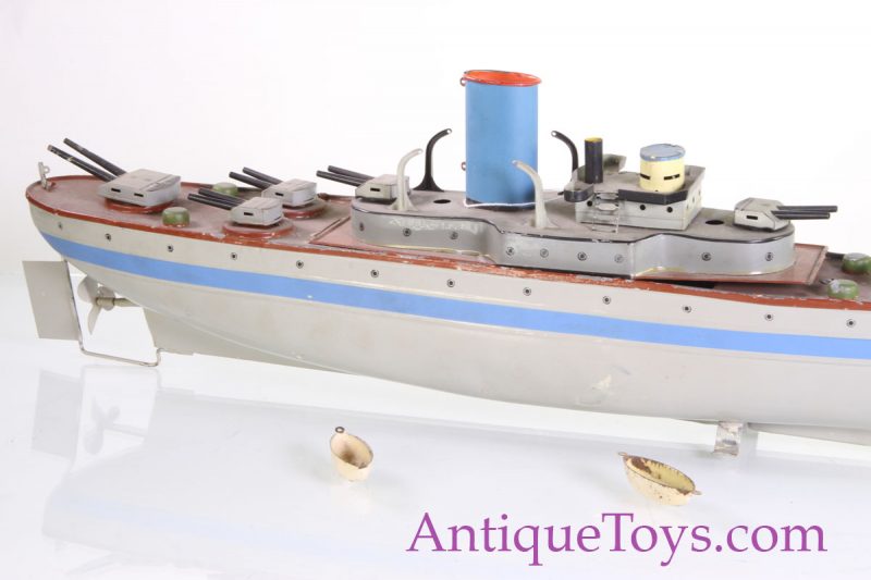 GFN or Fleischmann tin Battleship from 1950s <FONT COLOR="ff000 ">*SOLD*</font> - Image 11
