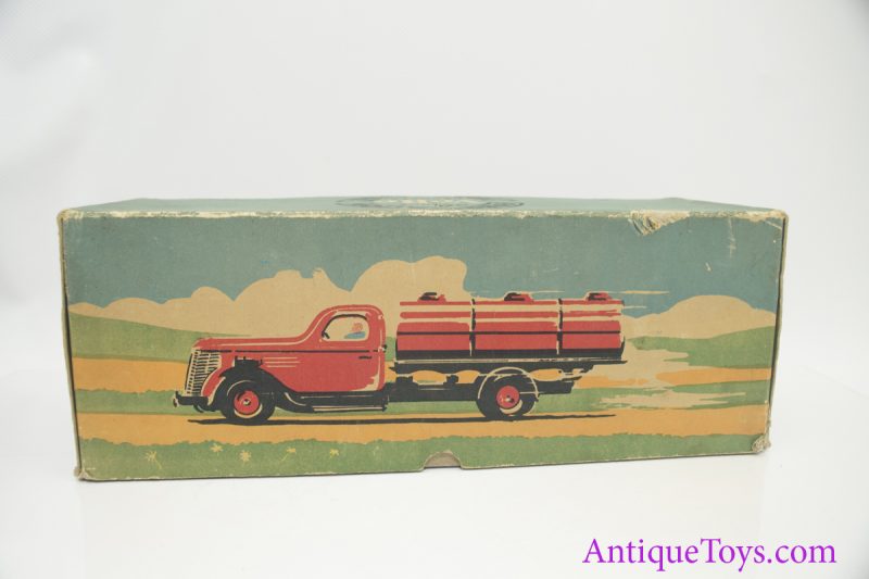 VeBe ca. 1950's  Chevy Stake Truck Tin Wind Up <FONT COLOR="ff000 ">*SOLD*</font> - Image 11