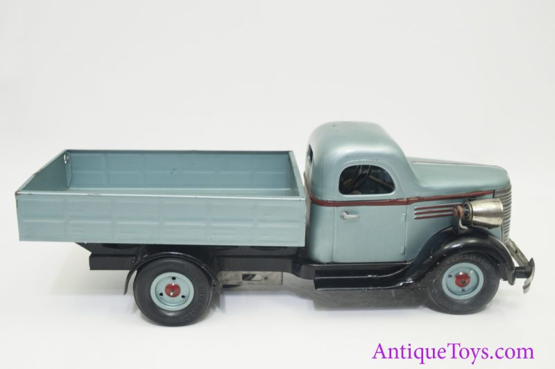 VeBe ca. 1950's  Chevy Stake Truck Tin Wind Up <FONT COLOR="ff000 ">*SOLD*</font> - Image 4