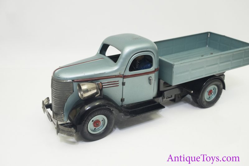 VeBe ca. 1950's  Chevy Stake Truck Tin Wind Up <FONT COLOR="ff000 ">*SOLD*</font> - Image 7