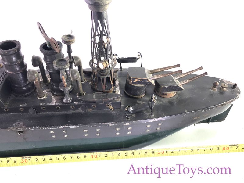 Orkin New York 25" tin and Wood Battleship <FONT COLOR="ff000 ">*SOLD*</font> - Image 3