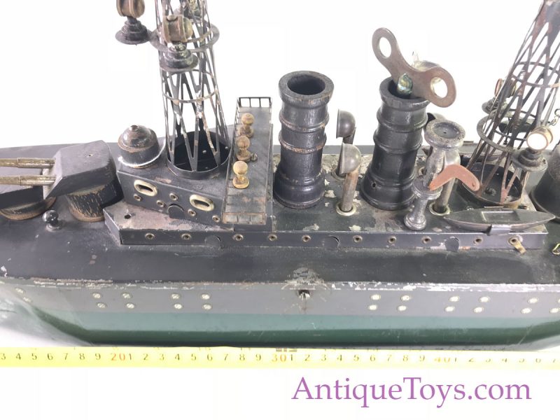 Orkin New York 25" tin and Wood Battleship <FONT COLOR="ff000 ">*SOLD*</font> - Image 4