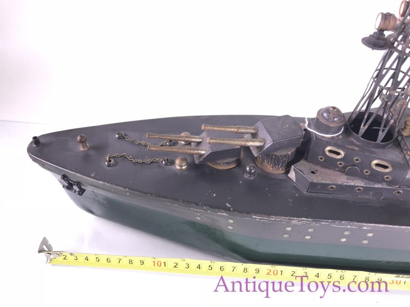 Orkin New York 25" tin and Wood Battleship <FONT COLOR="ff000 ">*SOLD*</font> - Image 5