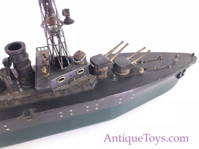Orkin New York 25" tin and Wood Battleship <FONT COLOR="ff000 ">*SOLD*</font> - Image 8