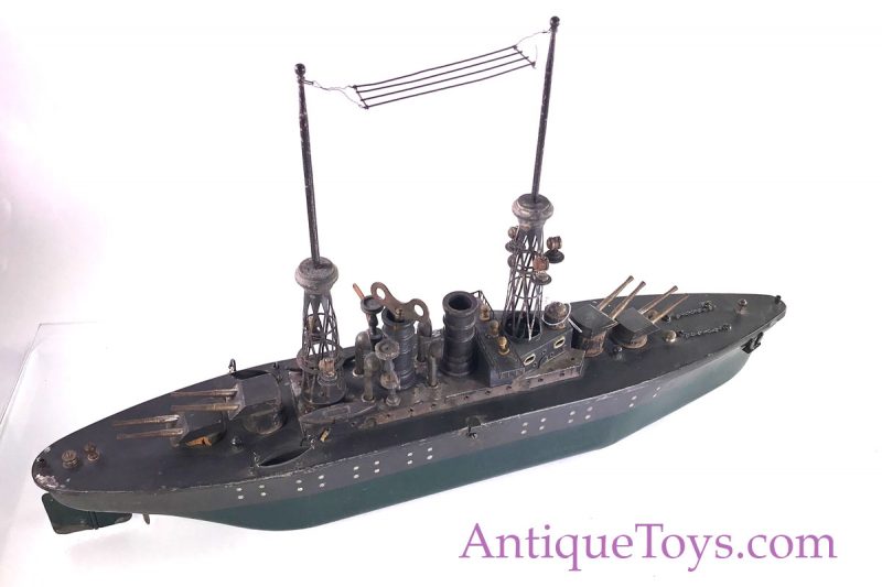 Orkin New York 25" tin and Wood Battleship <FONT COLOR="ff000 ">*SOLD*</font> - Image 9