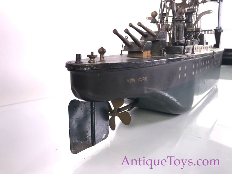 Orkin New York 25" tin and Wood Battleship <FONT COLOR="ff000 ">*SOLD*</font> - Image 11