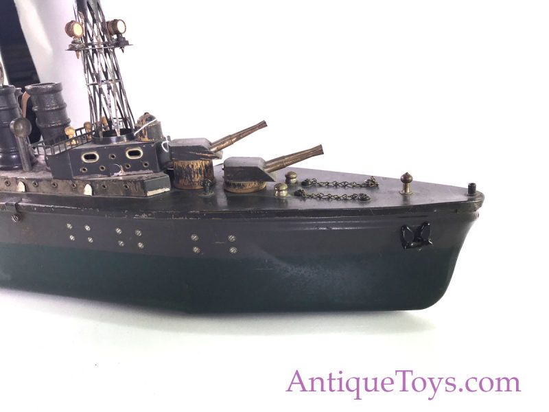 Orkin New York 25" tin and Wood Battleship <FONT COLOR="ff000 ">*SOLD*</font> - Image 12