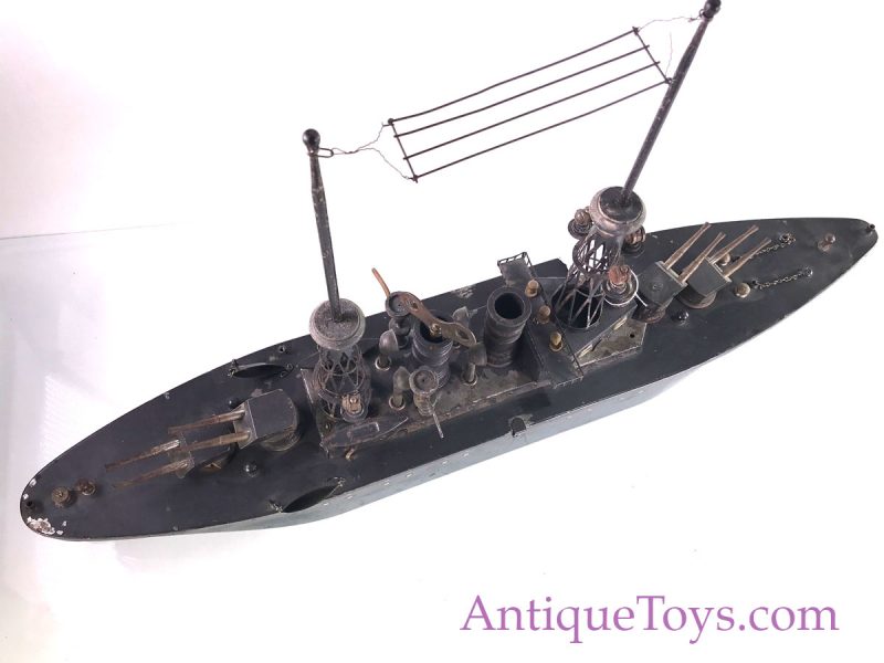 Orkin New York 25" tin and Wood Battleship <FONT COLOR="ff000 ">*SOLD*</font> - Image 13