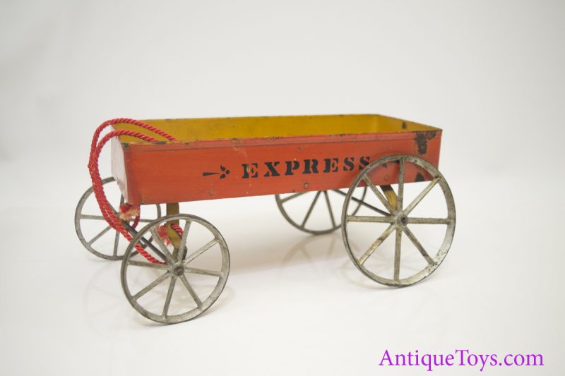 Antique Tin Wood Stencil Painted Express Wagon <FONT COLOR="ff000 ">*SOLD*</font>