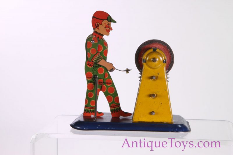 Strauss Clown Scissors Grinder Windup <FONT COLOR="ff000 ">*SOLD*</font> - Image 6