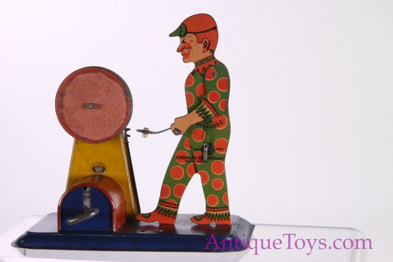 Strauss Clown Scissors Grinder Windup <FONT COLOR="ff000 ">*SOLD*</font>