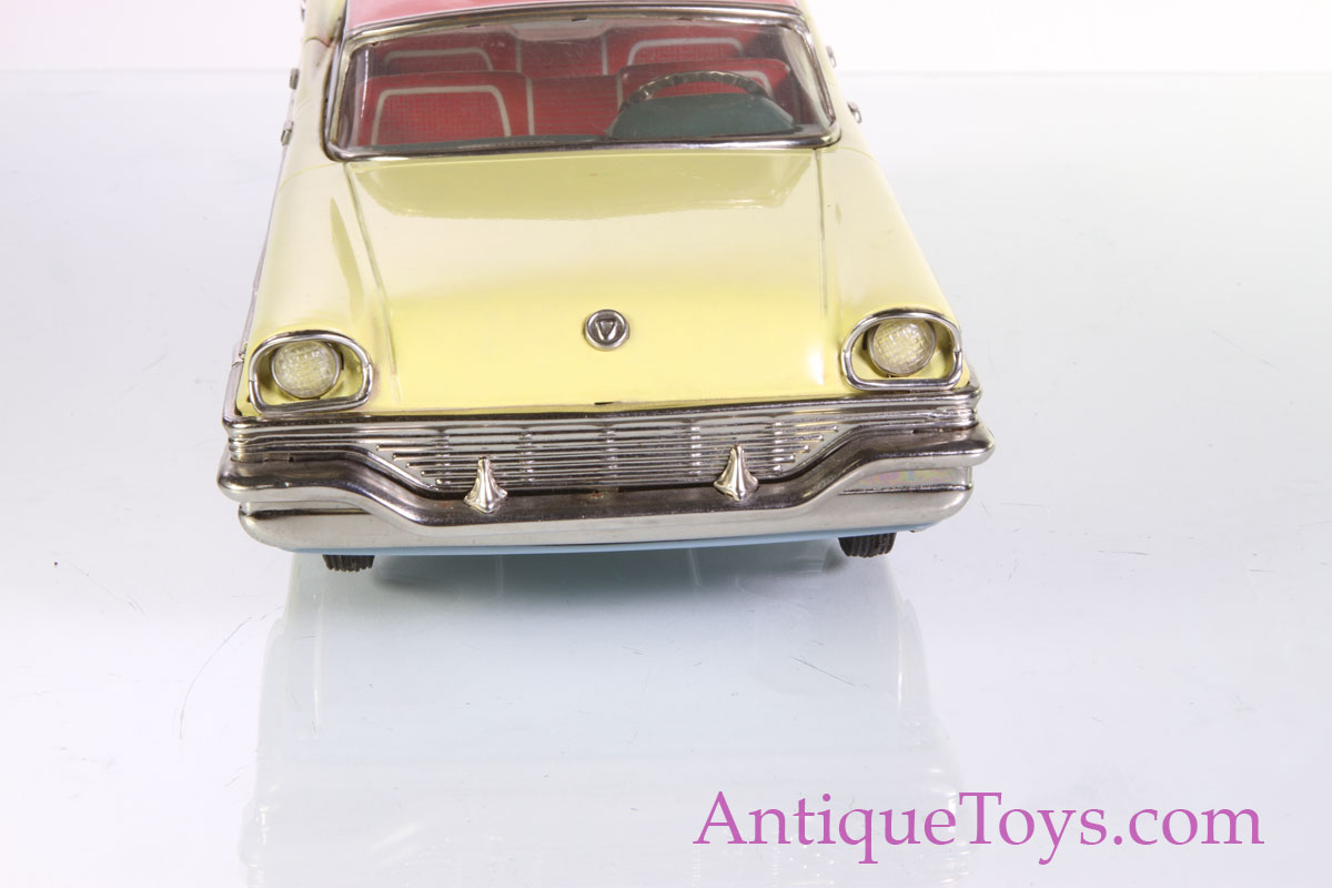 Chrysler New Yorker in Yellow, Tin Car *SOLD* – AntiqueToys