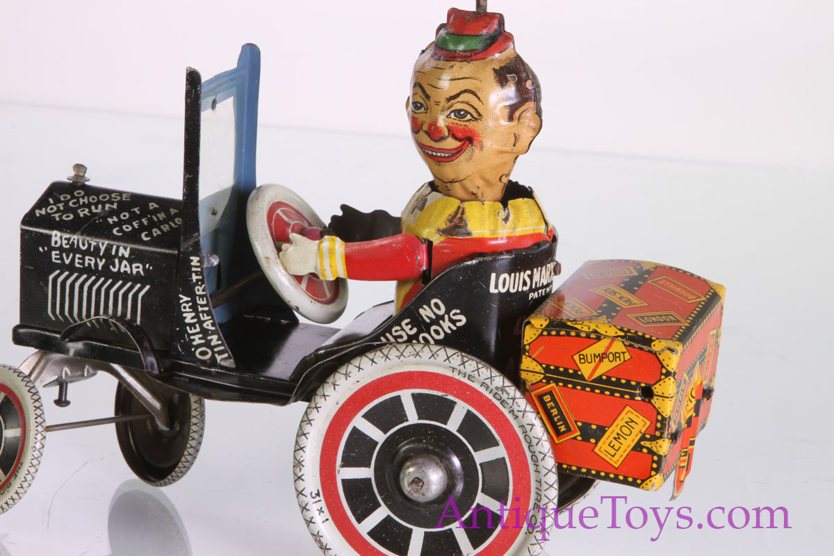 Antique Marx Joy Rider with Highway Henry Tin Windup Jalopy Antique Marx Joy Rider with Highway Henry Tin Windup Jalopy