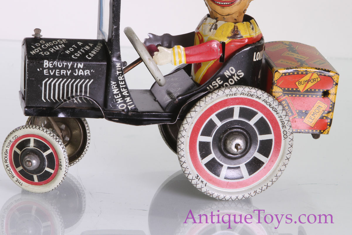 Antique Marx Joy Rider with Highway Henry Tin Windup Jalopy Antique Marx Joy Rider with Highway Henry Tin Windup Jalopy