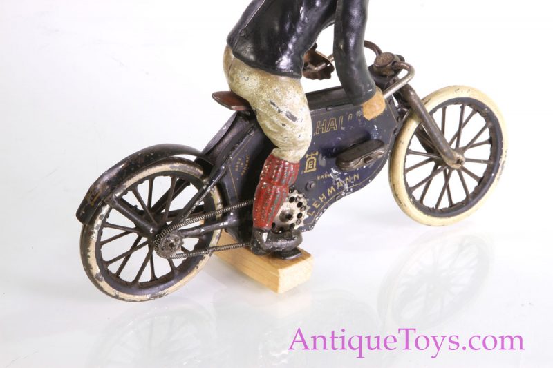 Lehmann Tin Windup Bicycle Halloh for Sale <FONT COLOR="ff000 ">*SOLD*</font> - Image 12