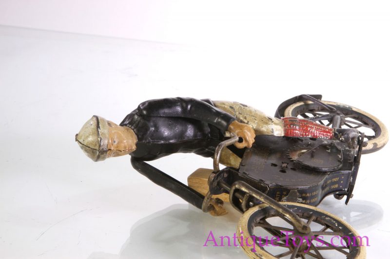 Lehmann Tin Windup Bicycle Halloh for Sale <FONT COLOR="ff000 ">*SOLD*</font> - Image 13