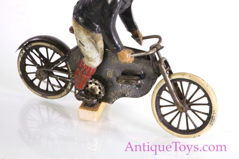 Lehmann Tin Windup Bicycle Halloh for Sale <FONT COLOR="ff000 ">*SOLD*</font> - Image 16