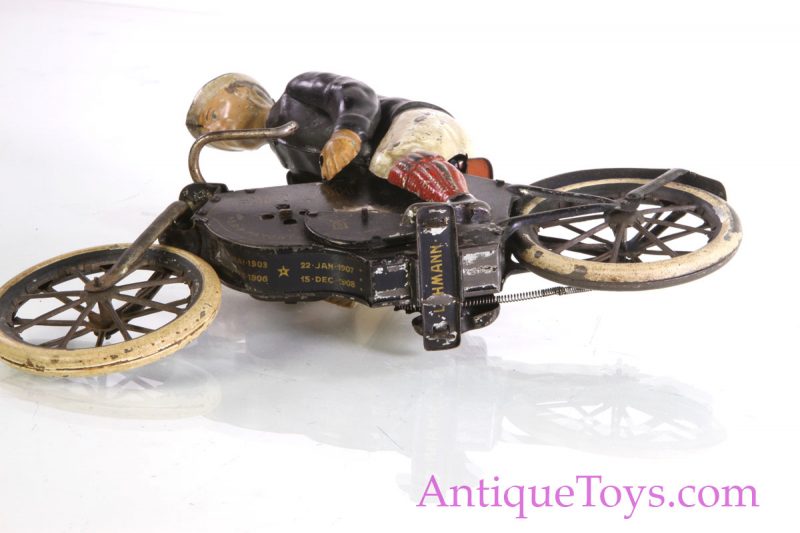 Lehmann Tin Windup Bicycle Halloh for Sale <FONT COLOR="ff000 ">*SOLD*</font> - Image 8