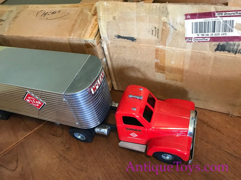 Smith Miller B model Mac Mc Lean Trucking Company Cab and Trailer <FONT COLOR="ff000 ">*SOLD*</font>