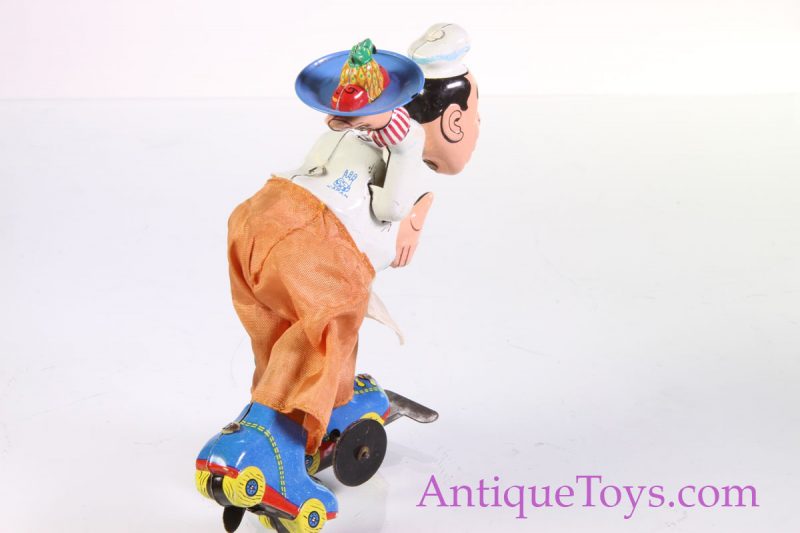 TPS Tin windup Chef on Roller Skates Japanese Toy <FONT COLOR="ff000 ">*SOLD*</font> - Image 9