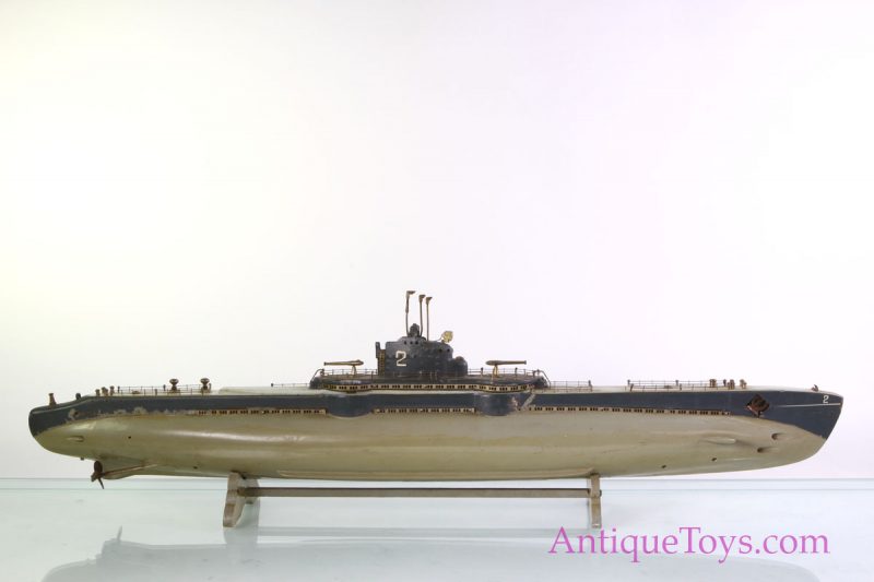 U.S. Submarine #2 Motorized wood toy Made in Japan. TMY and Ito Aristocraft  RARE & EARLY *SOLD TO J COLLECTION**