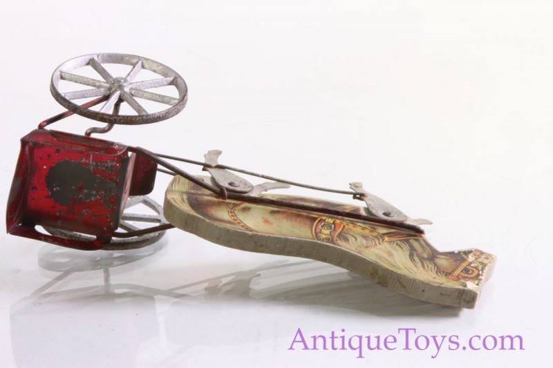 Gibbs Antique Toy Wood Horse and Tin Cart *SOLD*