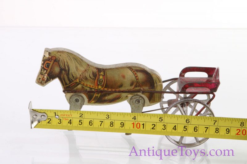 Gibbs Antique Toy Wood Horse and Tin Cart *SOLD*